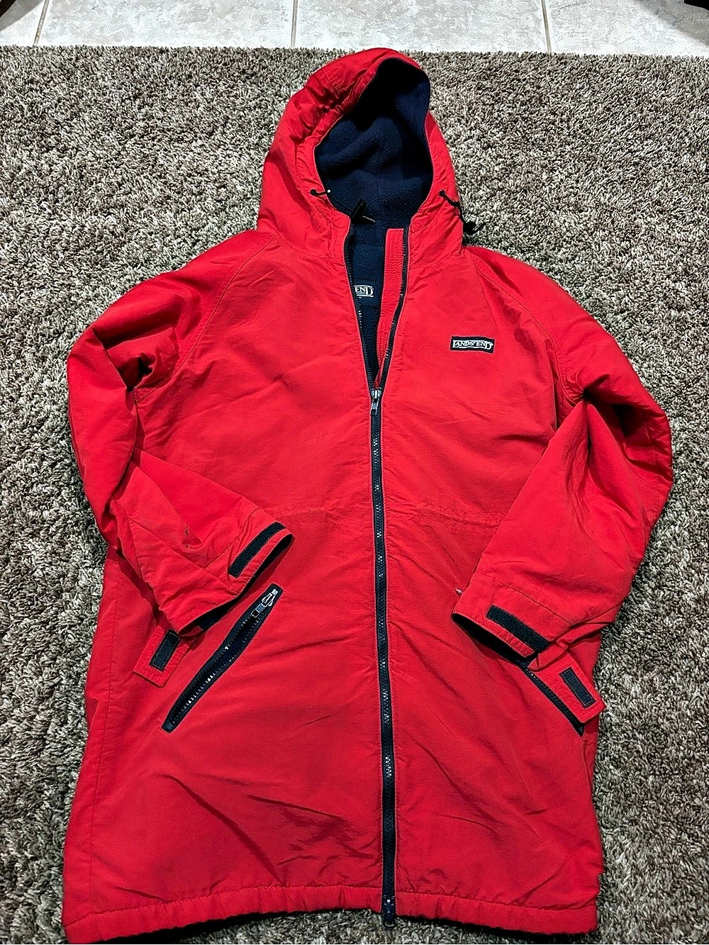 Vintage Lands' End The Squall Jacket Women's Red Ski Jacket Medium